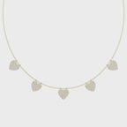 Five Hearts Dazzle Fashion Necklace