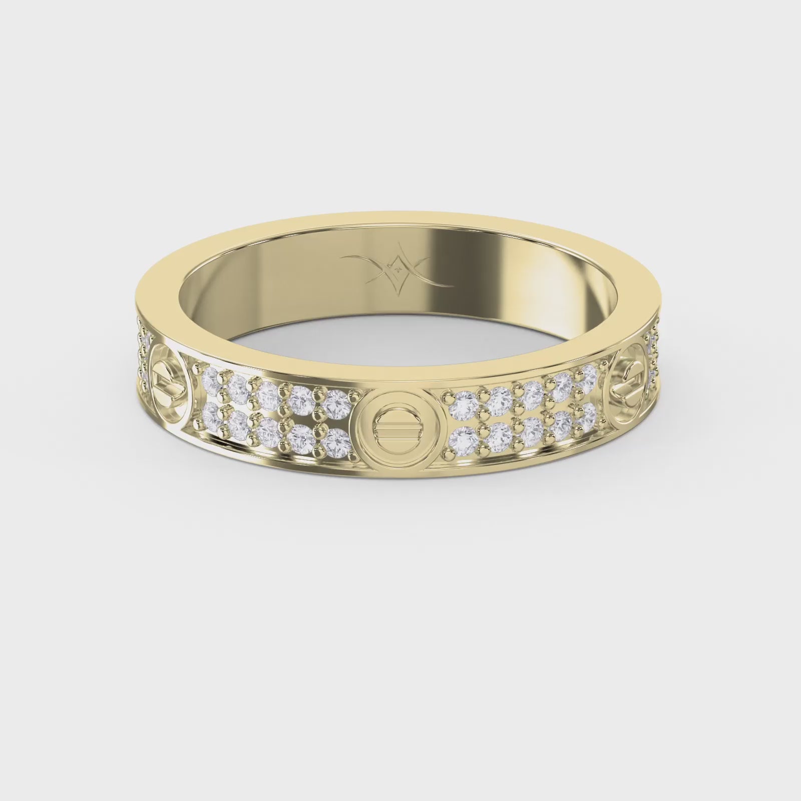 Elegant Round Diamond Gold Band