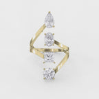 Forward Stackable 4 Stone Design Fashion ring
