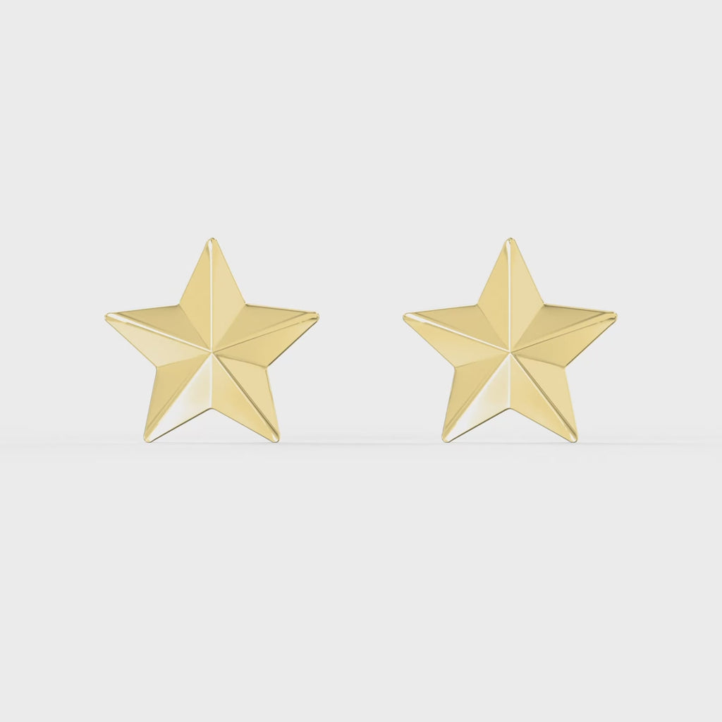 Shine Bright with Star Emblem Fashion Earrings