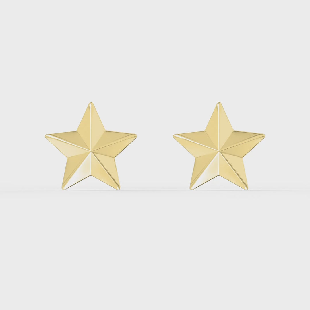 Shine Bright with Star Emblem Fashion Earrings