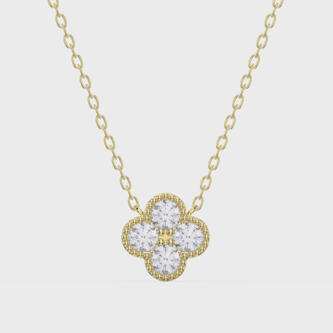 Heritage Clover Diamond Pendant Necklace