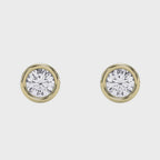 Bezel Brilliance Round Shape Earring Studs