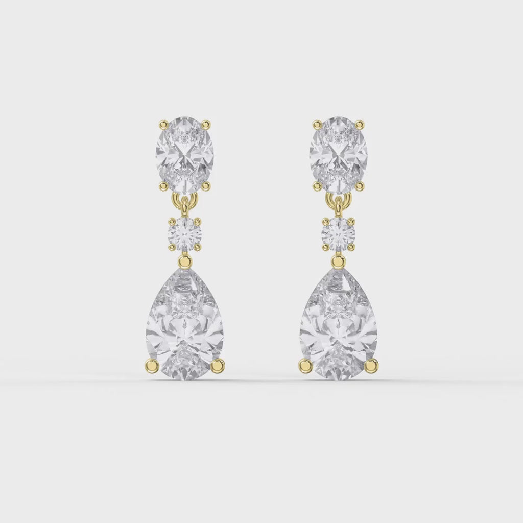 Elegant Diamond Drop Dangle Earring