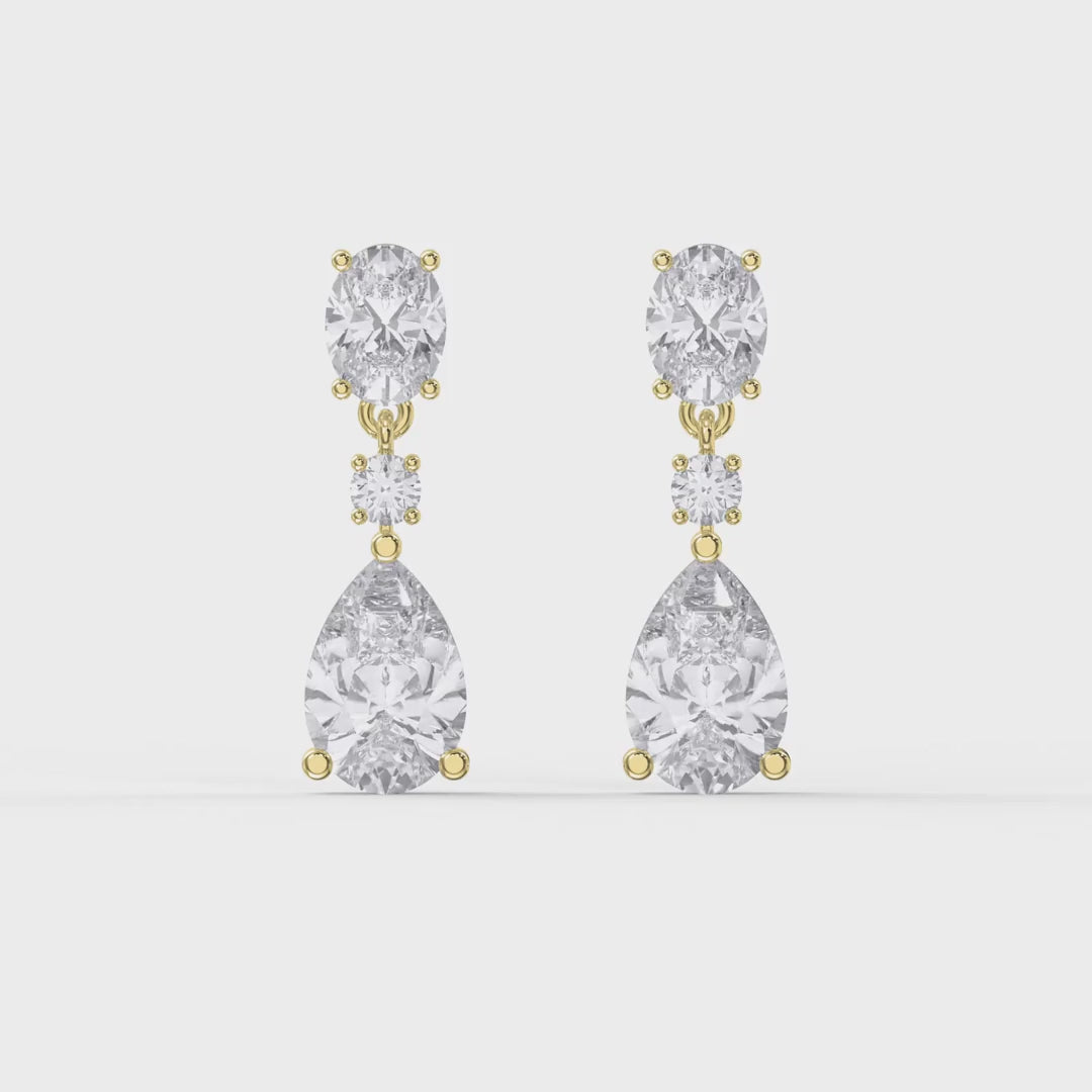 Elegant Diamond Drop Dangle Earring