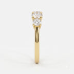 Modern 5 Stone Round Diamond Eternity Ring