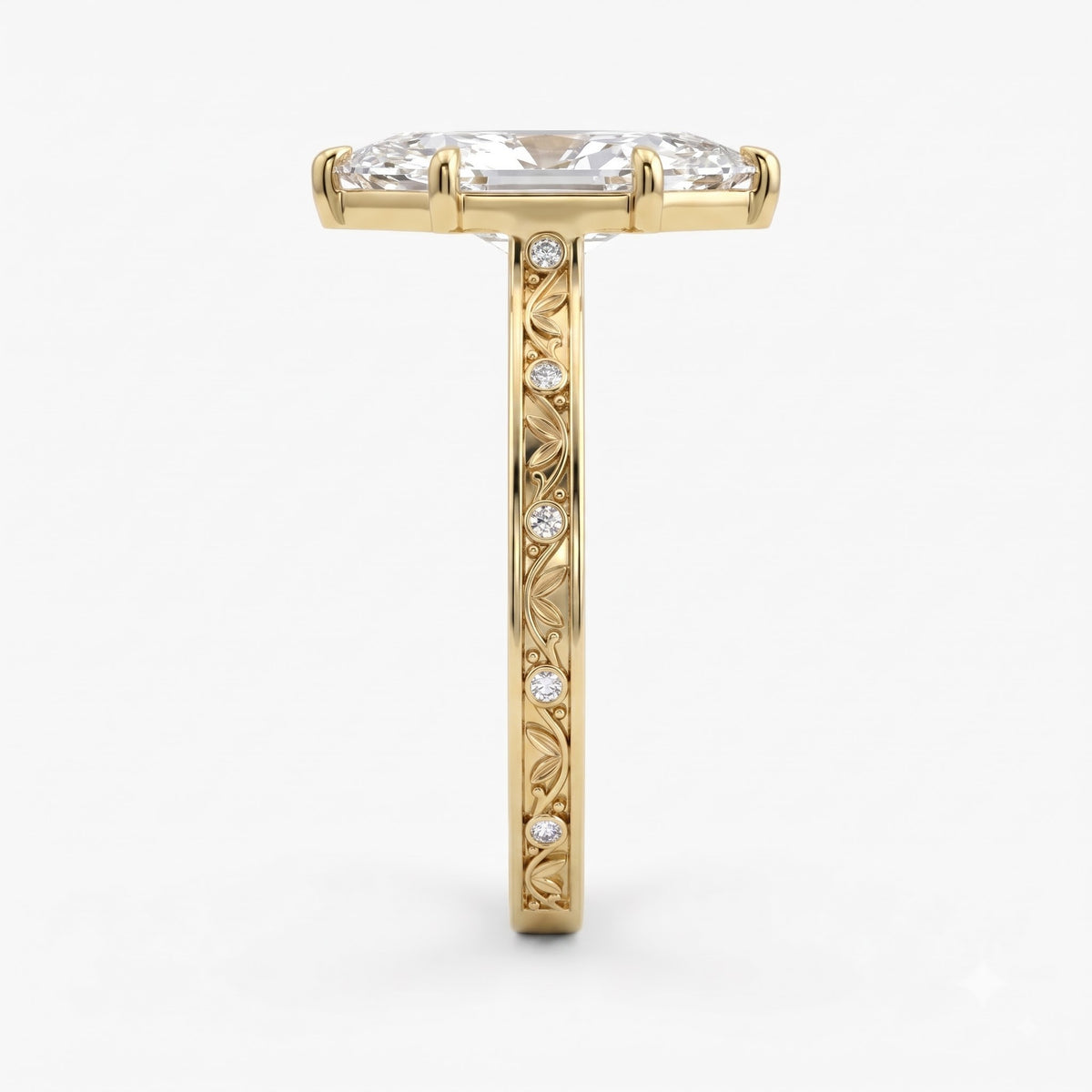 Élan Fleur Dutch Marquise Diamond Botanical Vintage Ring