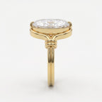 Luxury Celestia Timeless long Cushion Cut Diamond Solitaire Ring